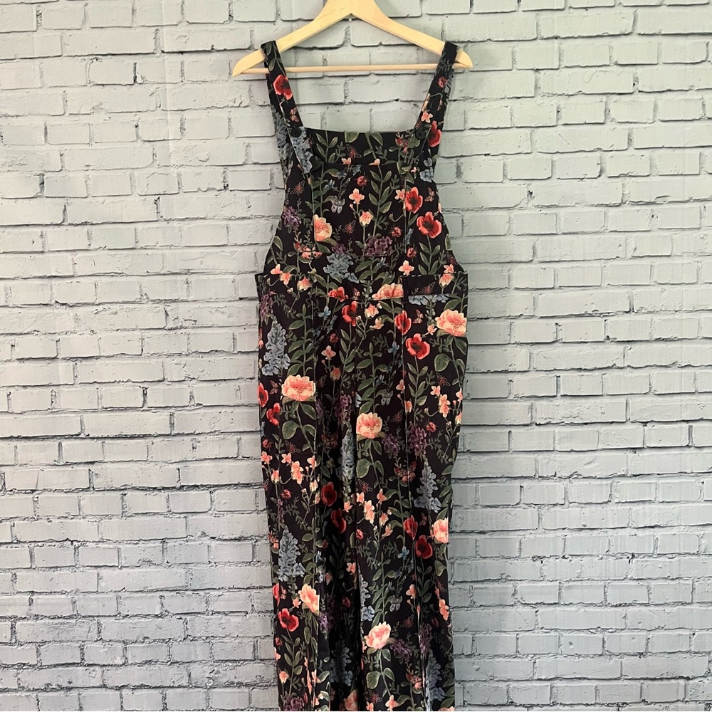 Cider Floral Jumpsuit in Black and Red